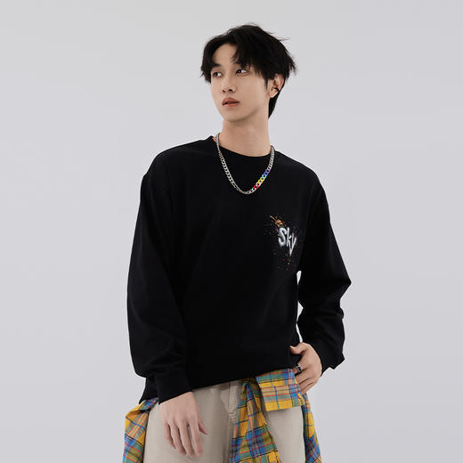 【新品上新】HX 春秋季圆领长袖T恤C102530017101 商品图3