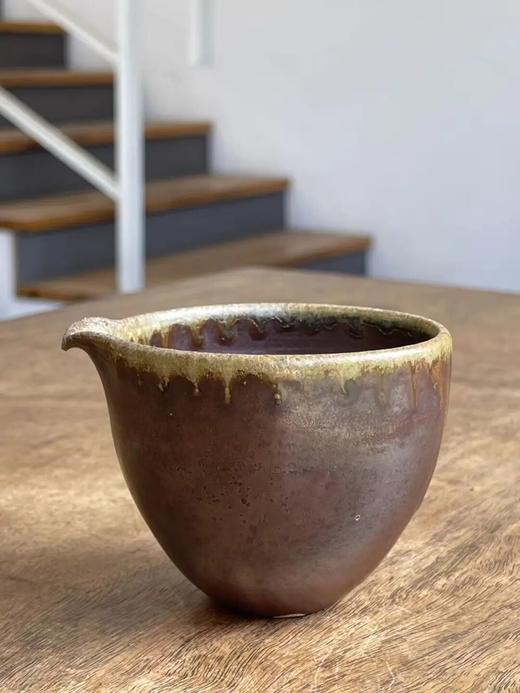柴烧窑褐地流淌黄釉公道杯套组，顺丰包邮 商品图4