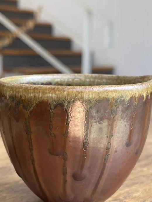 柴烧窑褐地流淌黄釉公道杯套组，顺丰包邮 商品图7