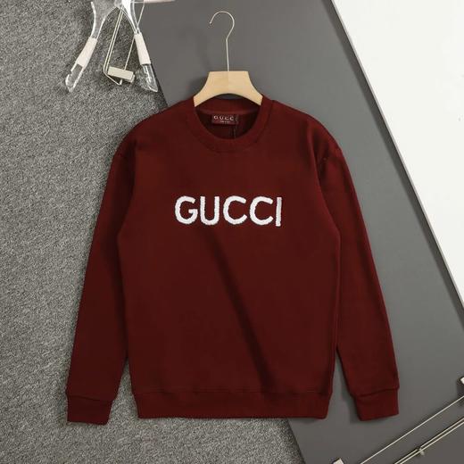 GUCC1经典简约撞色胸前重工刺绣纯棉圆领卫衣 商品图0