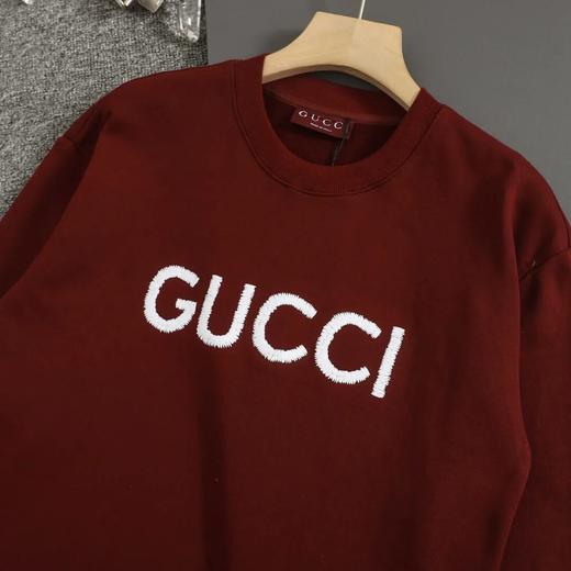 GUCC1经典简约撞色胸前重工刺绣纯棉圆领卫衣 商品图1