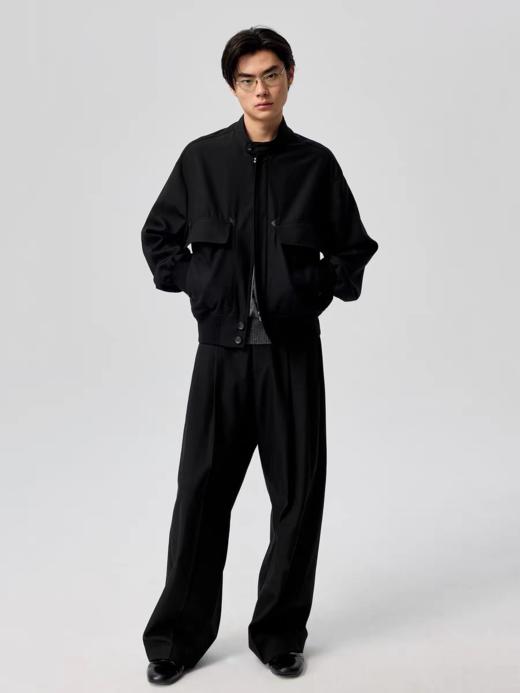 Simple Project/Y25144/小立领羊毛精纺飞行夹克 商品图4