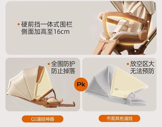 【5F】英氏  德拉玛遛娃神器可坐可躺高景观轻便折叠婴儿车溜娃手推车宝宝Q2 商品图4