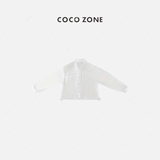 COCO ZONE 夏季POLO小翻领抽绳外套单排扣半透明面 23C18698 商品图1