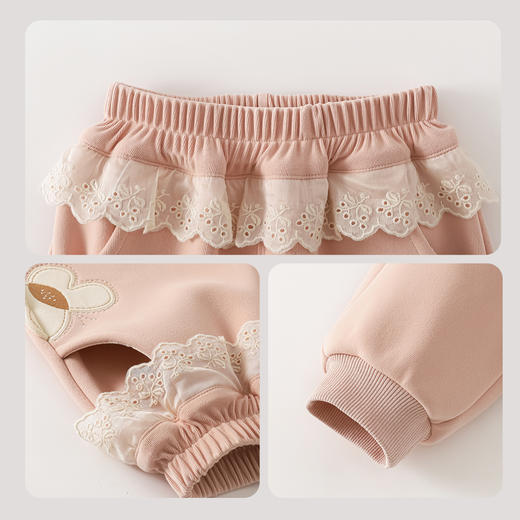 贝贝怡春秋新款女童加绒长裤ZB3EK042 商品图7