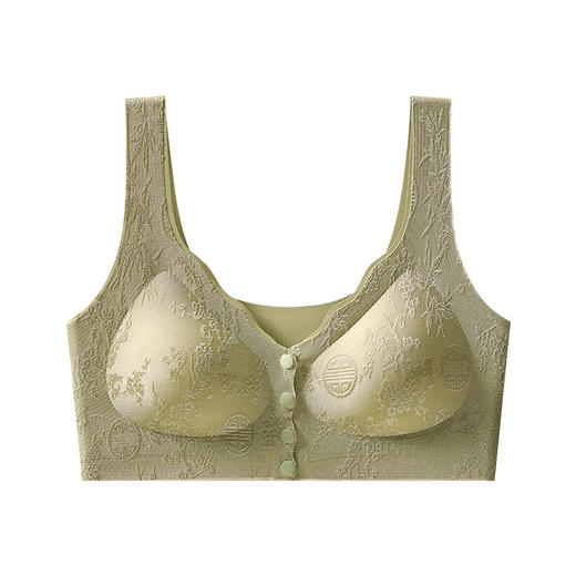 【买一送一，2件超值！】纤黛希 古典国风前扣文胸 7A抑菌 透气呼吸杯 聚拢舒适 穿脱方便 5色可选 商品图4