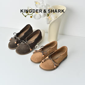 经典鲨2025秋专柜新品复古圆头简约平底通勤日常舒适单鞋女KW328-537021