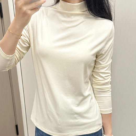 【100元3件】女士中高领打底衣烟筒领抗菌养肤衣T恤【FF25802】 商品图1