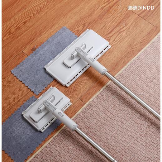 鼎德DINDD鲨鱼齿夹布拖把，一夹一拖一丢不脏手、加长三节不弯腰，省力。兼容各类抹布/洗脸巾等。 商品图0