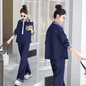 HR MYH8806韩版拼接小香风套装