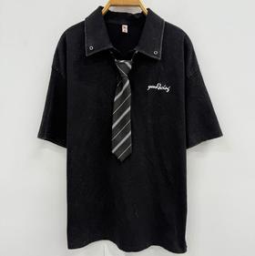 NC时尚领带POLO短袖领T恤50702（黑）153011390321
