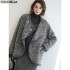 COCOBELLA小香风微廓形粗花呢羊毛西装女荡领毛呢外套WL3105 商品缩略图0