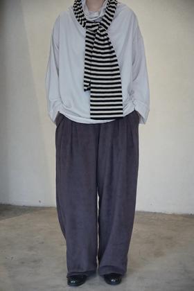 elsa esturgie石墨灰棉阔腿裤