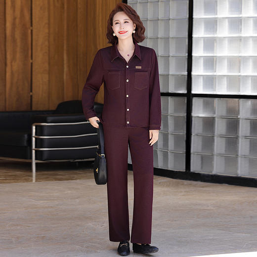 FW A8603时尚气质套装气质洋气宽松显瘦减龄两件套 商品图1