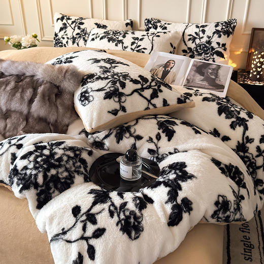 自然醒美拉德风格兔毛系列四件套QJ 商品图4