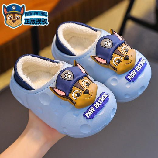 【告别水溅烦恼！晴天下雨都不愁】汪汪队立大功秋冬季儿童包跟棉鞋男女童保暖加绒防水包头宝宝棉拖。rb 商品图4
