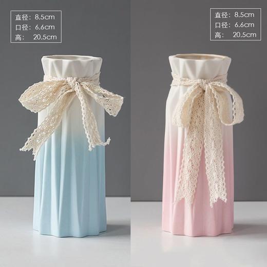 渐变粉色陶瓷花瓶干花插花简约创意水养现代北欧客厅家居装饰摆件 商品图5