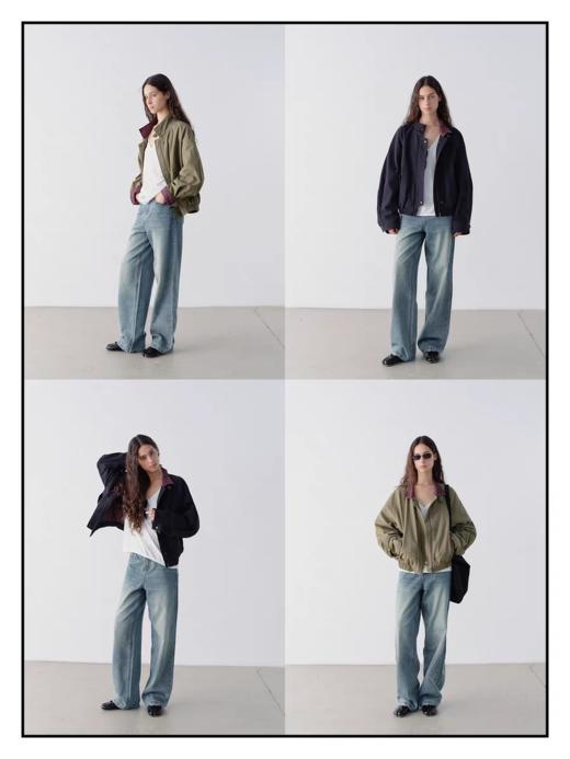 shyshystill/shy202411006/大廓形立领格纹拼色纯棉休闲夹克 商品图4