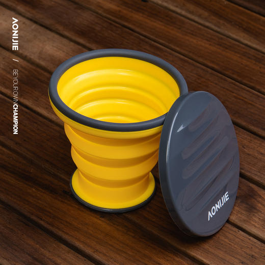 奥尼捷硅胶折叠水杯冷热水水杯户外便携式运动水杯跑步露营登山越野水杯 商品图5