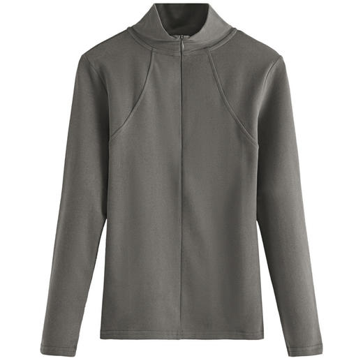 百媚生 棉质秋冬修身立领拉链内搭上衣T恤540 商品图4