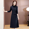 QYM 54C2512-Y时尚修身显瘦中长款马甲假两件连衣裙 商品缩略图1