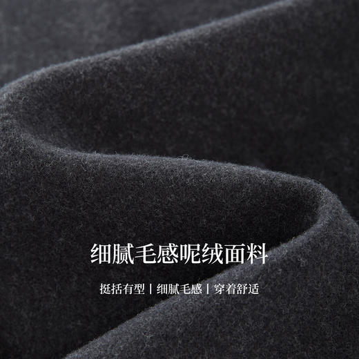 【09/10新品】熙世界格雷系灰色毛呢衬衫女2025秋新款复古宽松休闲翻领衬衣外套 商品图2