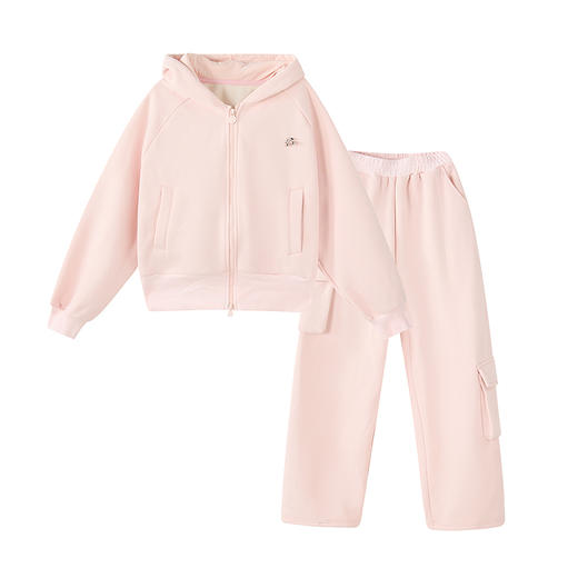 笛莎Deesha 童装女童套装2025冬新款女童甜美樱桃装饰连帽套装 商品图4