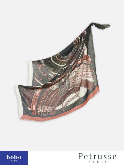 Petrusse贝图丝 PARIS LAINE 巴黎印象 羊毛方巾 商品图6