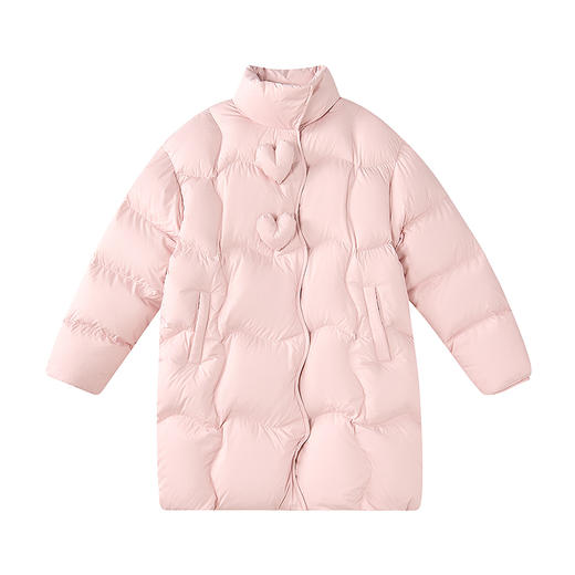 笛莎Deesha 童装女童羽绒服2025冬新款女童立领中长款面包羽绒服 商品图4