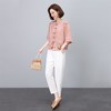 2025春复古国风苎麻印花衬衫夏季新款中式刺绣立领盘扣开两件套NJL2615 商品缩略图3