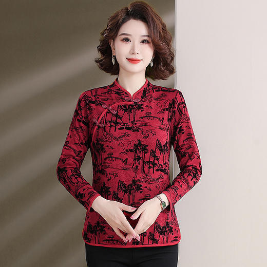 FW 6166改良旗袍上衣洋气打底衫中式唐装小衫 商品图3