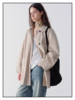 shyshystill/shy202506077/翻领分割浅色廓形短款棉质风衣 商品缩略图1