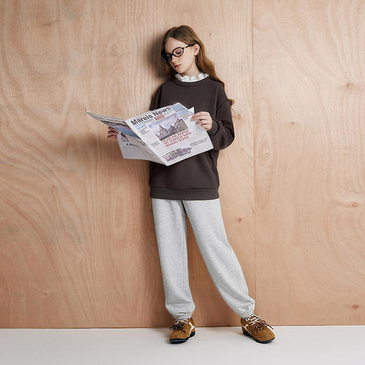 笛莎Deesha 童装女童裤子2025冬新款女童休闲加绒束脚裤 商品图2