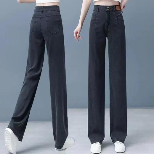 雀说阔腿牛仔裤新款高腰显瘦裤子天丝垂感直筒裤AL9960 商品图3