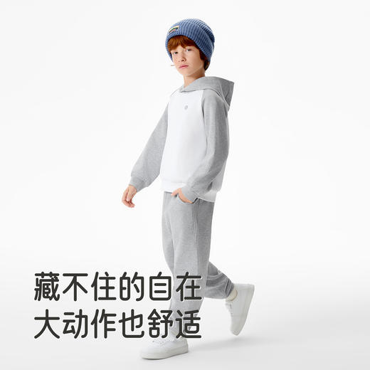 英氏儿童上衣长裤套装长袖连帽春秋休闲针织新款秋衣秋裤舒适亲肤 商品图3