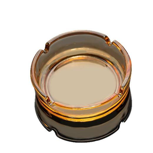 「透明玻璃烟灰缸」高颜值烟灰缸 居家日用办公室客厅高级感酒吧商用酒店烟缸 商品图4