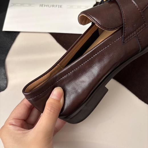 纪华菲腔调款 复古小金扣一脚蹬乐福单鞋 商品图4