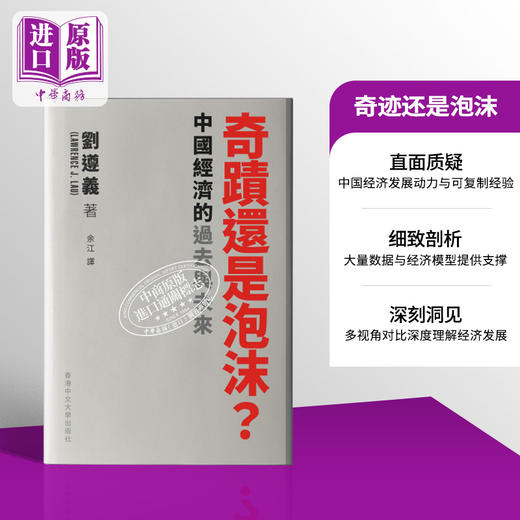 【中商原版】奇迹还是泡沫 中国经济的过去与未来 港台原版 刘遵义 中文大学出版 商品图0