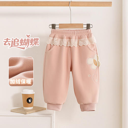 贝贝怡春秋新款女童加绒长裤ZB3EK042 商品图3