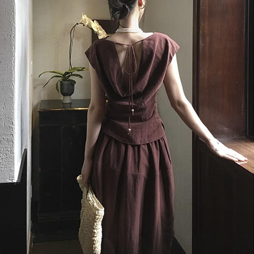 裁缝学苑AS572露肩小衫收腰短袖T恤半裙套装纸样两件套上衣样板 商品图4