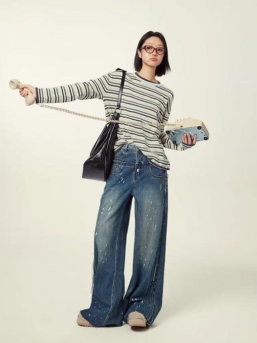 【美Yang同款撞色条纹针织衫】黑白灰黄交错排列，柠檬挞配色 特别吸睛层次感鲜明 穿出冷白皮 商品图3