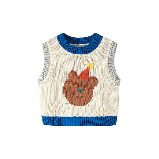 【艺术家联名】迷你巴拉男女童宝宝针织背心萌趣刺绣图案2025秋新 商品图4