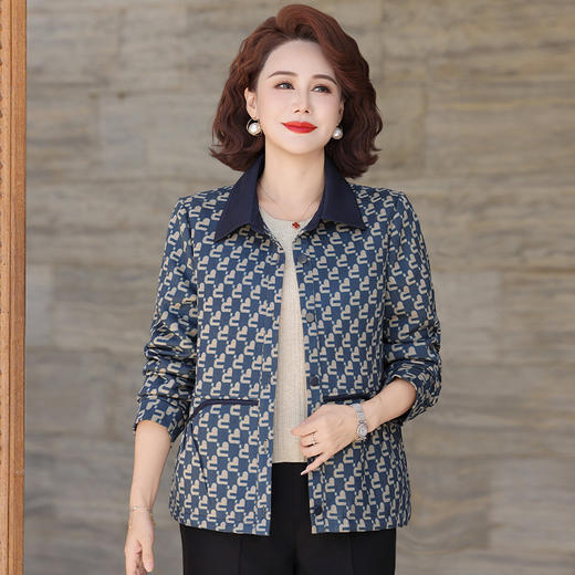 FW A8615外套洋气时尚休闲翻领外套薄 商品图0