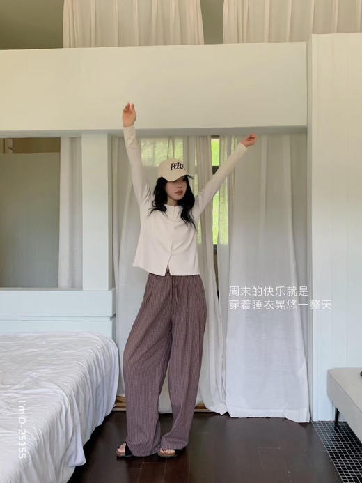 2025秋新款！文艺格格气球裤开衫家居服套装 轻盈温暖 细腻软弹 可外传松弛感套装 商品图3