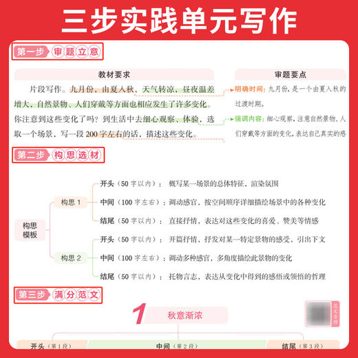 2025 一本初中同步作文七年级上册同步作文人教版 初一作文高分范文精选优秀素材 商品图2