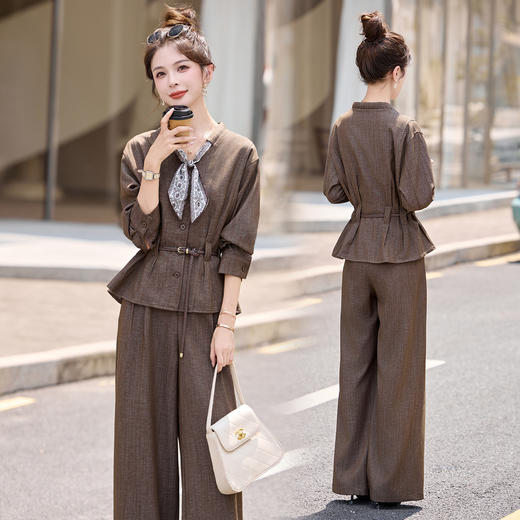 SNX3172韩版拼接钉珠设计感小香风套装女2025年秋季上新短裙两件套名媛风 商品图1