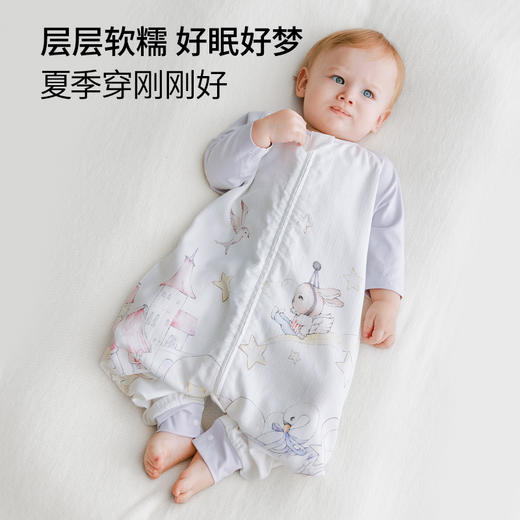 【云优选】BUBBLE TREE儿童防踢被子神器a类四层六层纱布睡袋宝宝大童四季通用 商品图1