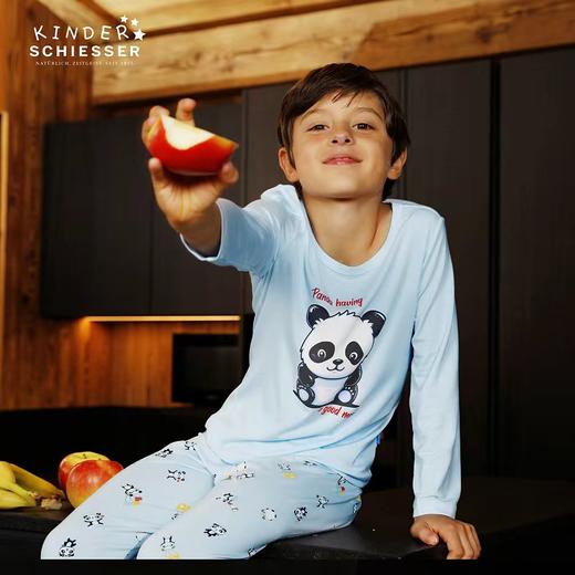 【熊猫乐园莫代尔】舒雅童装男童长袖长裤家居套装熊猫乐园系列95%莫代尔5%氨纶180g  3B/25238H 商品图2