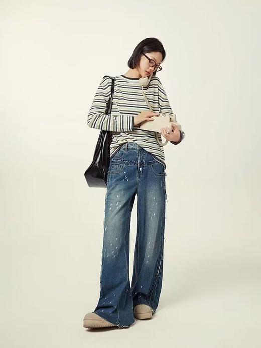 【美Yang同款撞色条纹针织衫】黑白灰黄交错排列，柠檬挞配色 特别吸睛层次感鲜明 穿出冷白皮 商品图2