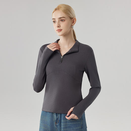 秋季砂洗空气层外穿女士上衣 商品图4